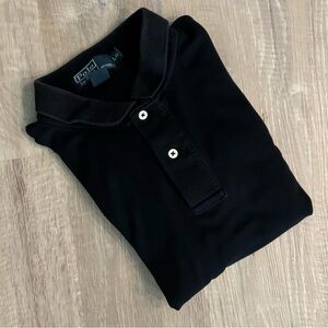 Polo Ralph Lauren Men’s Polo Shirt Large Black Short Sleeve Soft Cotton Red Pony